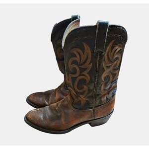 Durango Westward Embroidered Leather Western Boots Mens 10.5 D Cowboy LEM 314